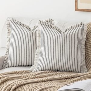 Stylezzi Solid Color Linen-Blend Decorative Cushion for Sofa